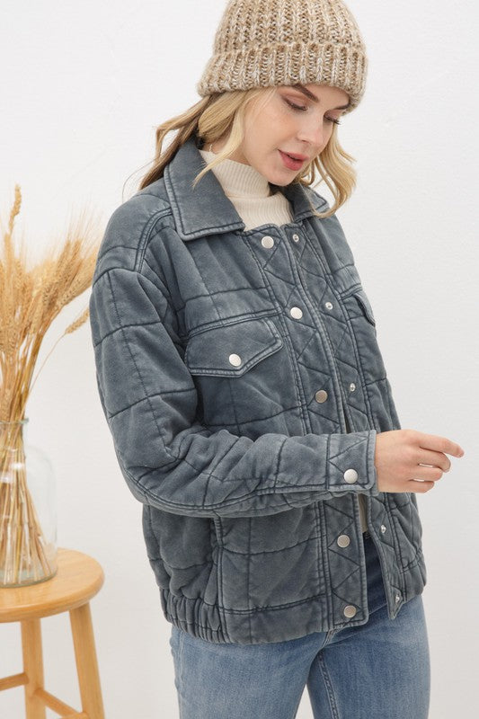 STONE QUILTED JACKET