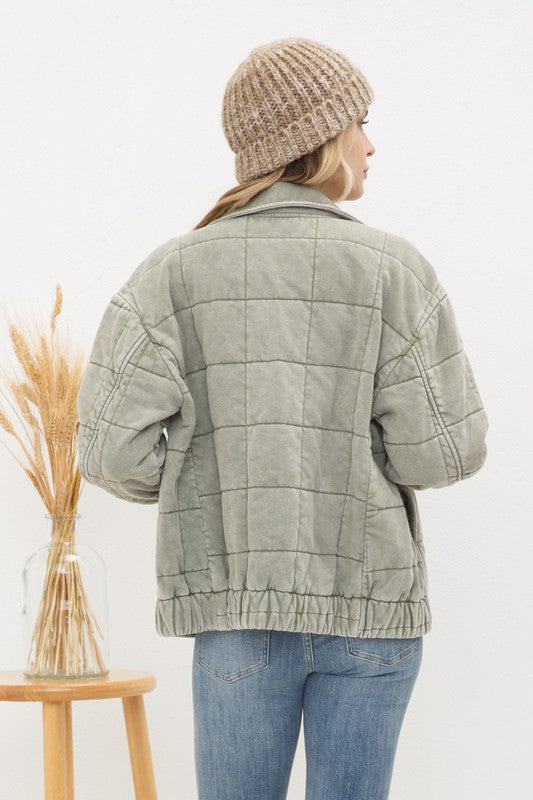 STONE QUILTED JACKET