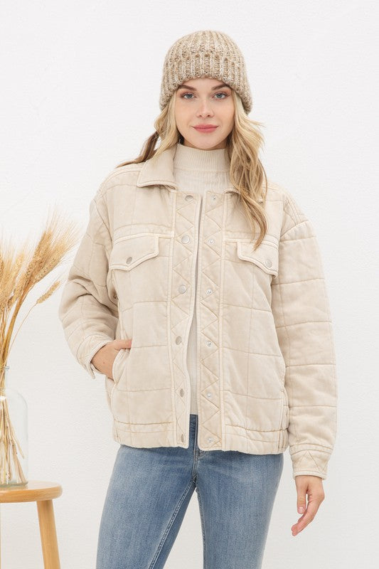 STONE QUILTED JACKET