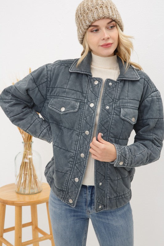 STONE QUILTED JACKET