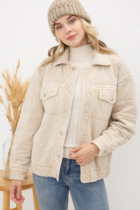 STONE QUILTED JACKET