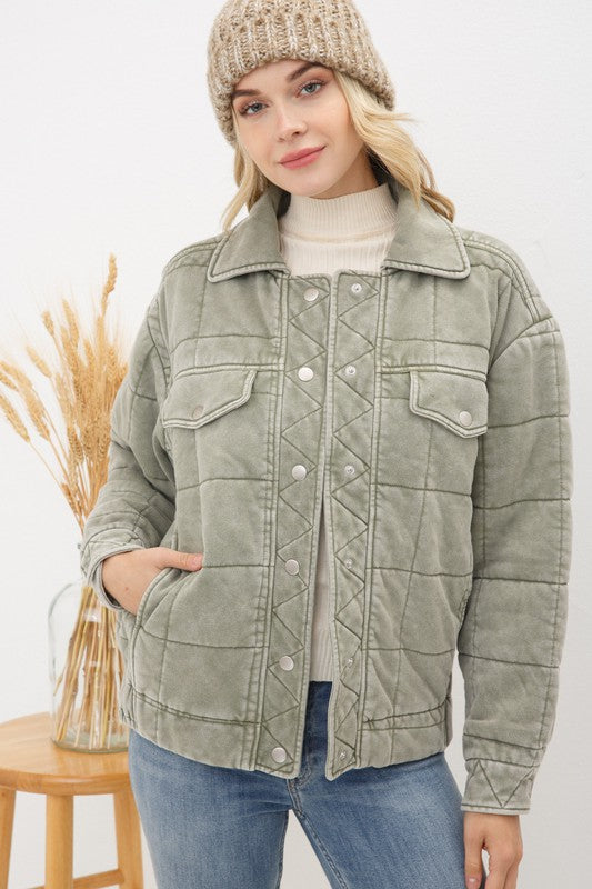 STONE QUILTED JACKET