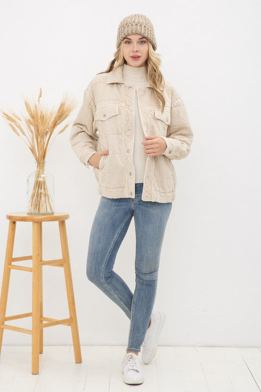 STONE QUILTED JACKET