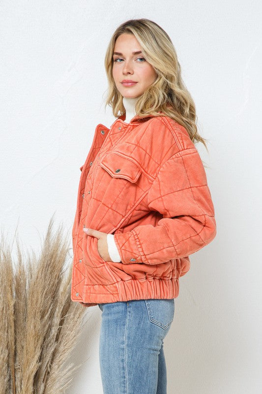 STONE QUILTED JACKET