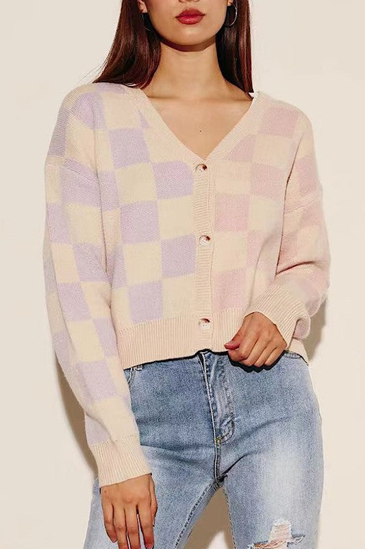 TWO TONE CARDI