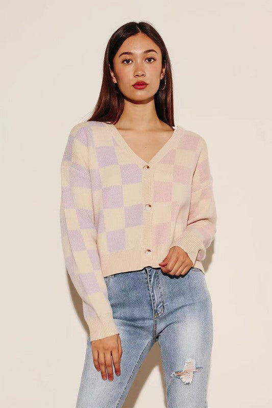 TWO TONE CARDI