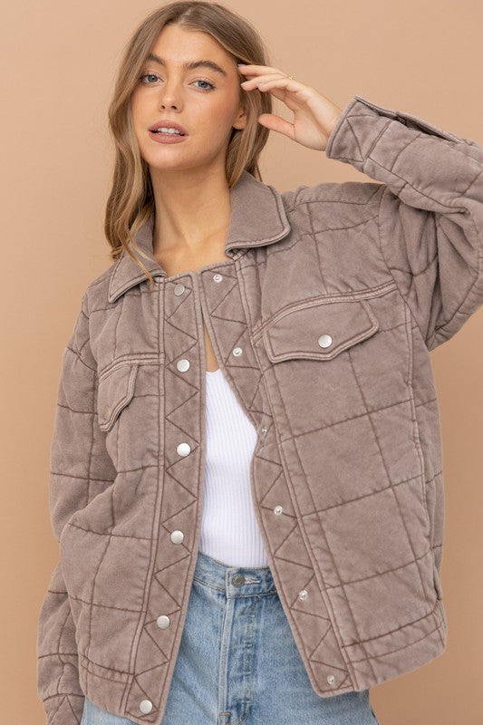STONE QUILTED JACKET