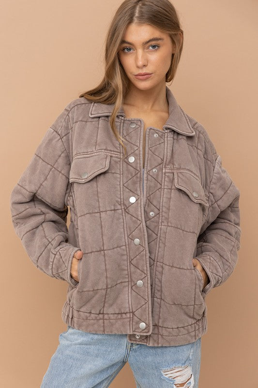 STONE QUILTED JACKET