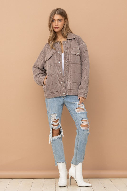 STONE QUILTED JACKET