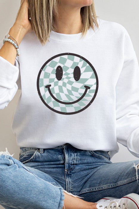 Checkered Smile Sweatshirt