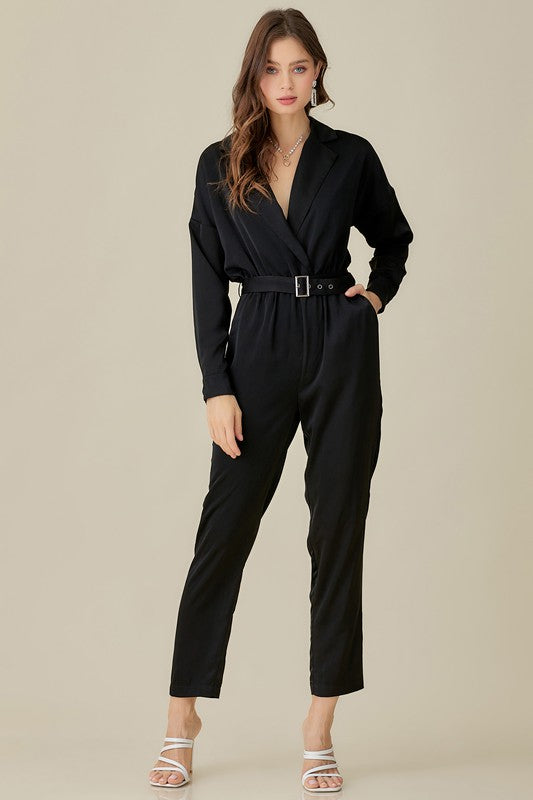 SMOOTH MOVES SATIN JUMPSUIT