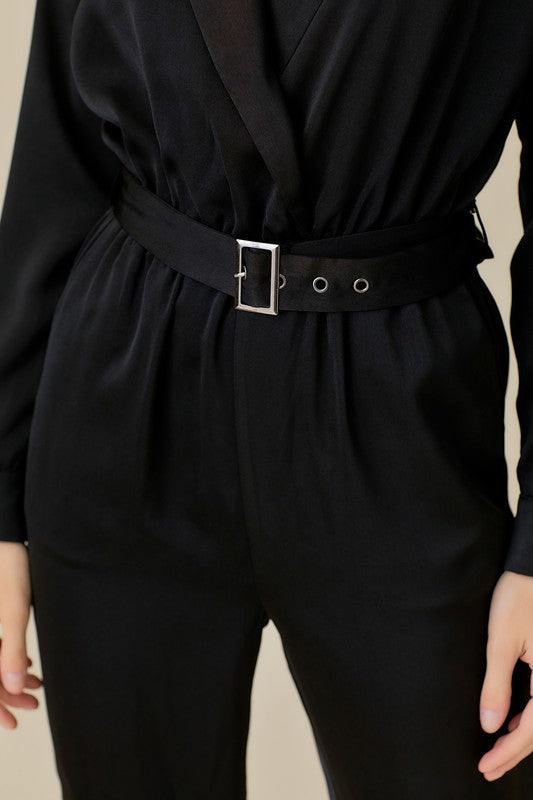 SMOOTH MOVES SATIN JUMPSUIT