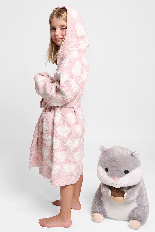 Children's Multi Print Luxury Soft Hooded Robe