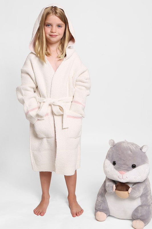 Children's Multi Print Luxury Soft Hooded Robe