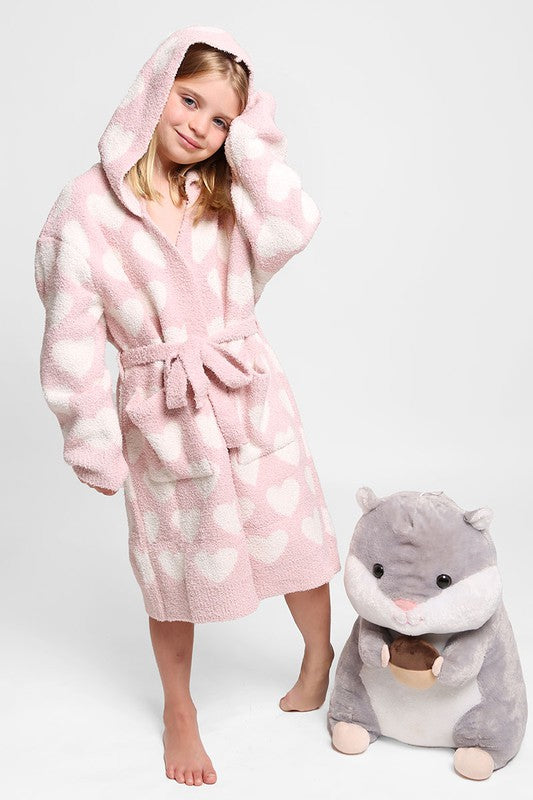 Children's Multi Print Luxury Soft Hooded Robe