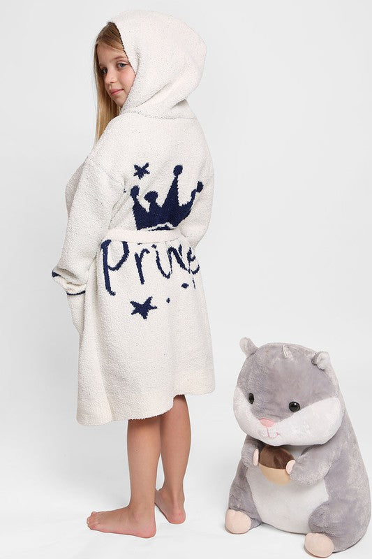 Children's Multi Print Luxury Soft Hooded Robe