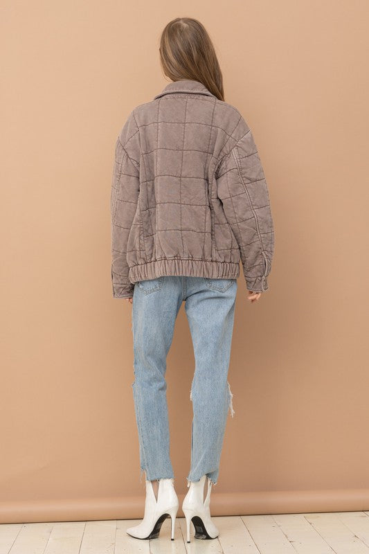 STONE QUILTED JACKET