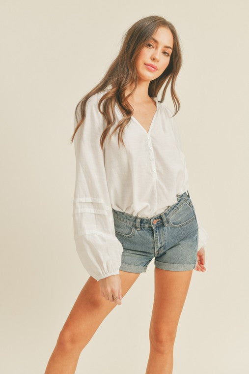 SOUTH BEACH BUTTON BLOUSE