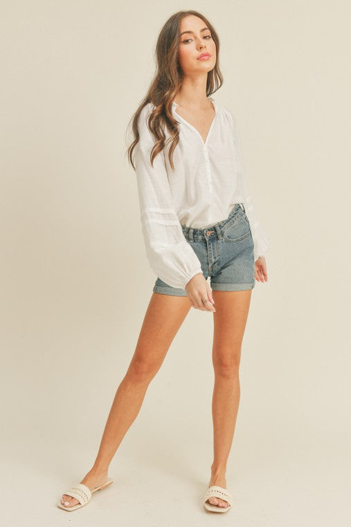 SOUTH BEACH BUTTON BLOUSE