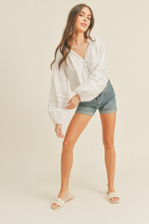 SOUTH BEACH BUTTON BLOUSE