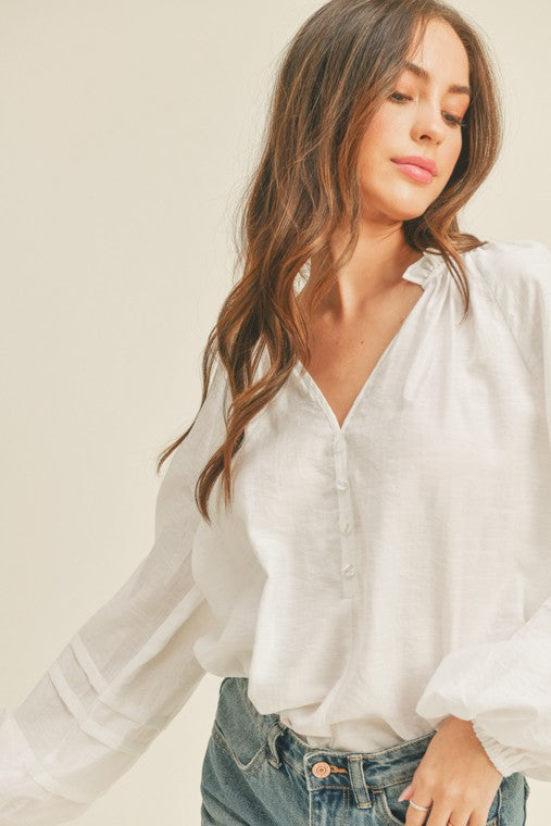 SOUTH BEACH BUTTON BLOUSE