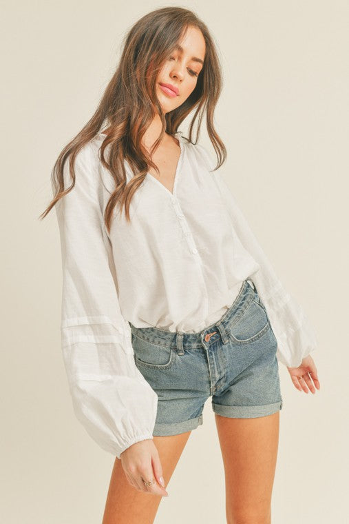 SOUTH BEACH BUTTON BLOUSE