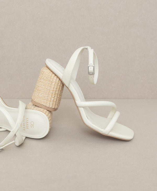 ALAIA STRAPPY RATTAN SANDAL
