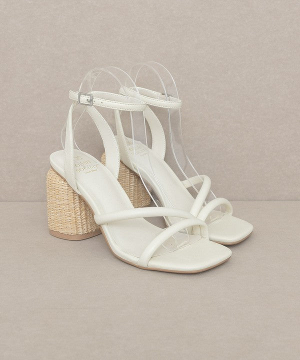 ALAIA STRAPPY RATTAN SANDAL