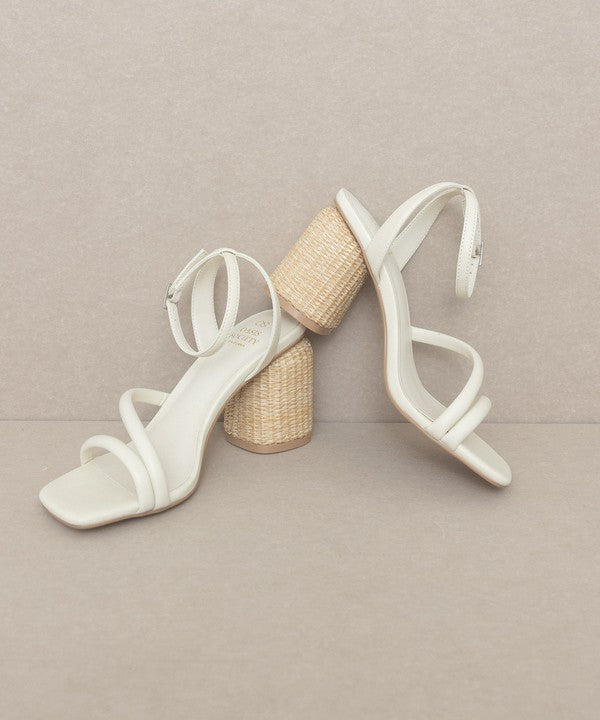 ALAIA STRAPPY RATTAN SANDAL