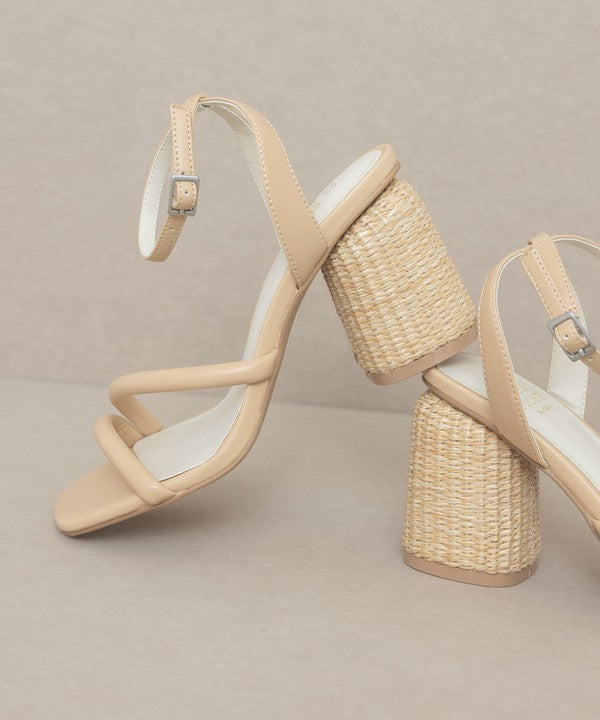 ALAIA STRAPPY RATTAN SANDAL