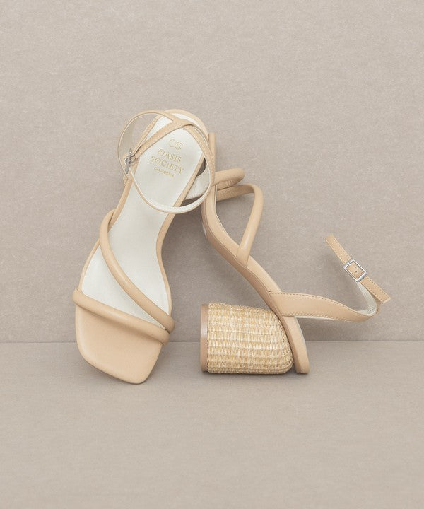 ALAIA STRAPPY RATTAN SANDAL