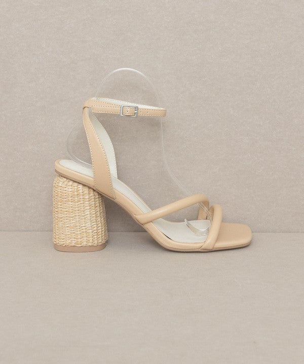 ALAIA STRAPPY RATTAN SANDAL