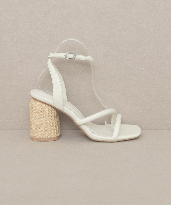 ALAIA STRAPPY RATTAN SANDAL