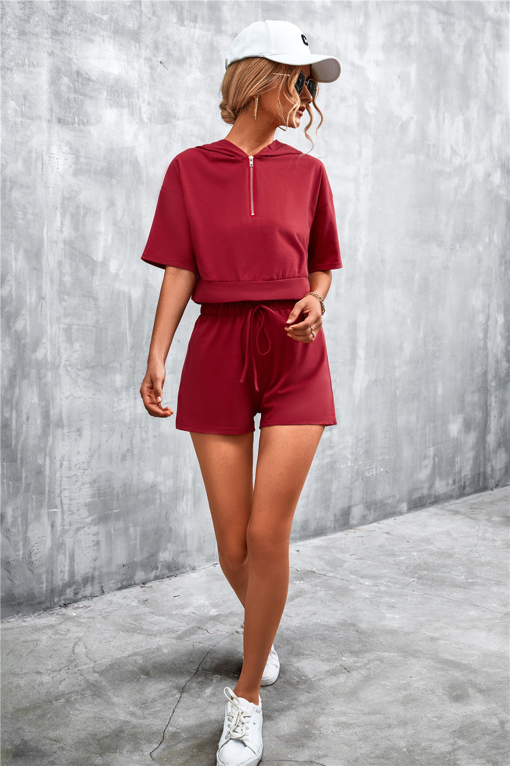 CROPPED HOODED SET