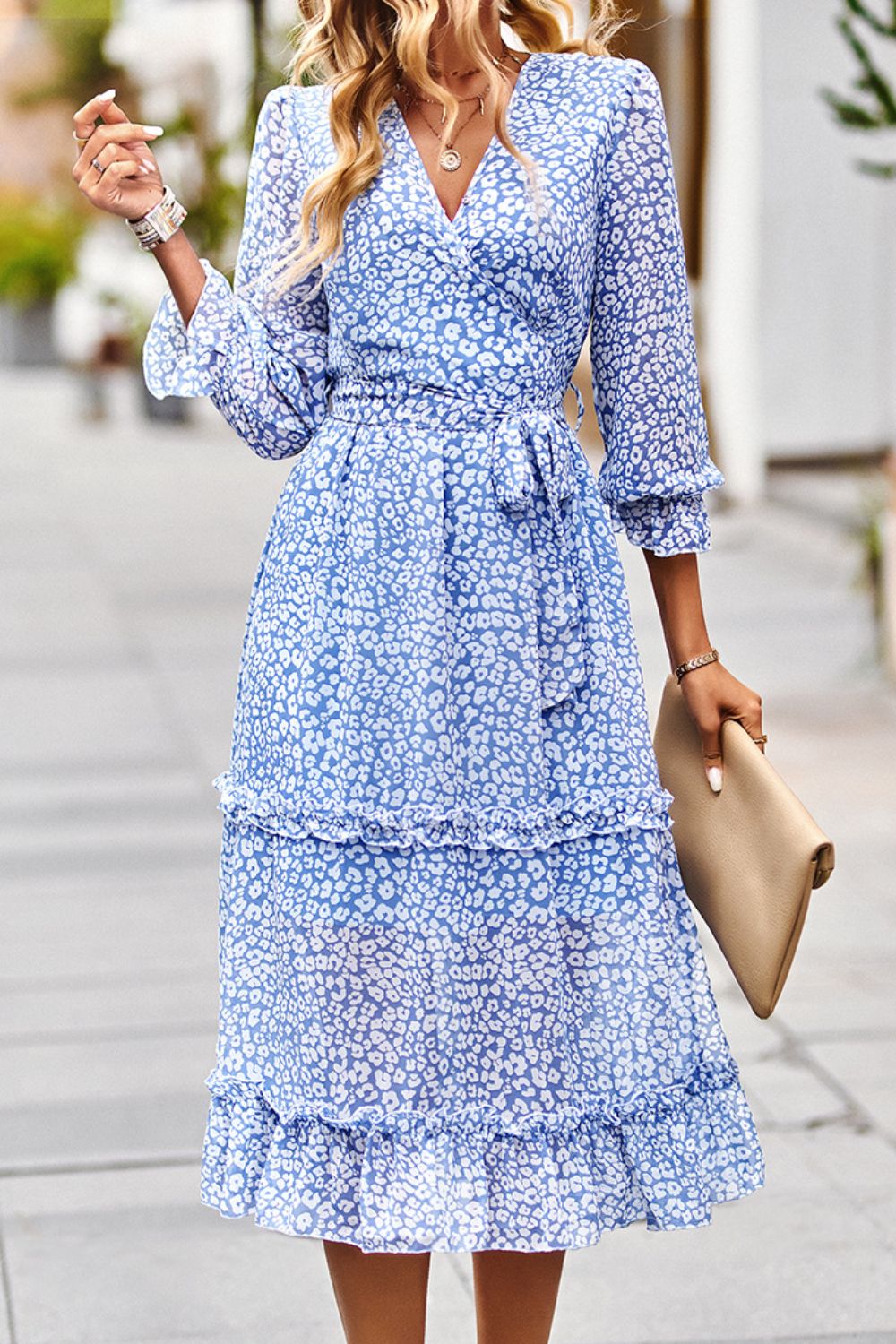 BLUSHING MIDI DRESS