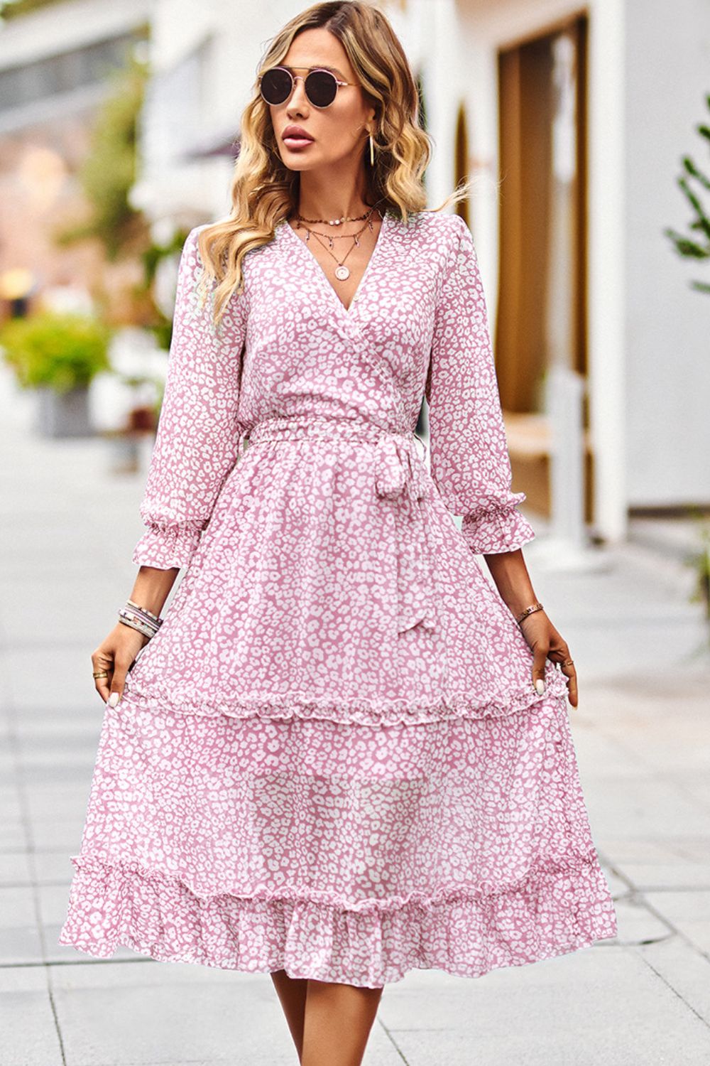 BLUSHING MIDI DRESS