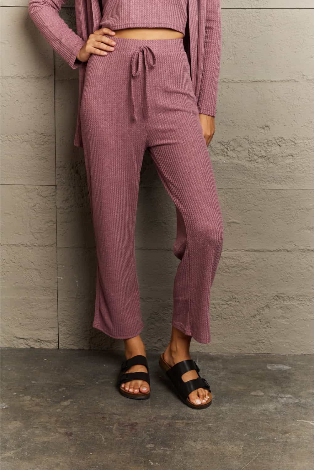 JET SET Cropped Top, Long Pants and Cardigan Lounge Set