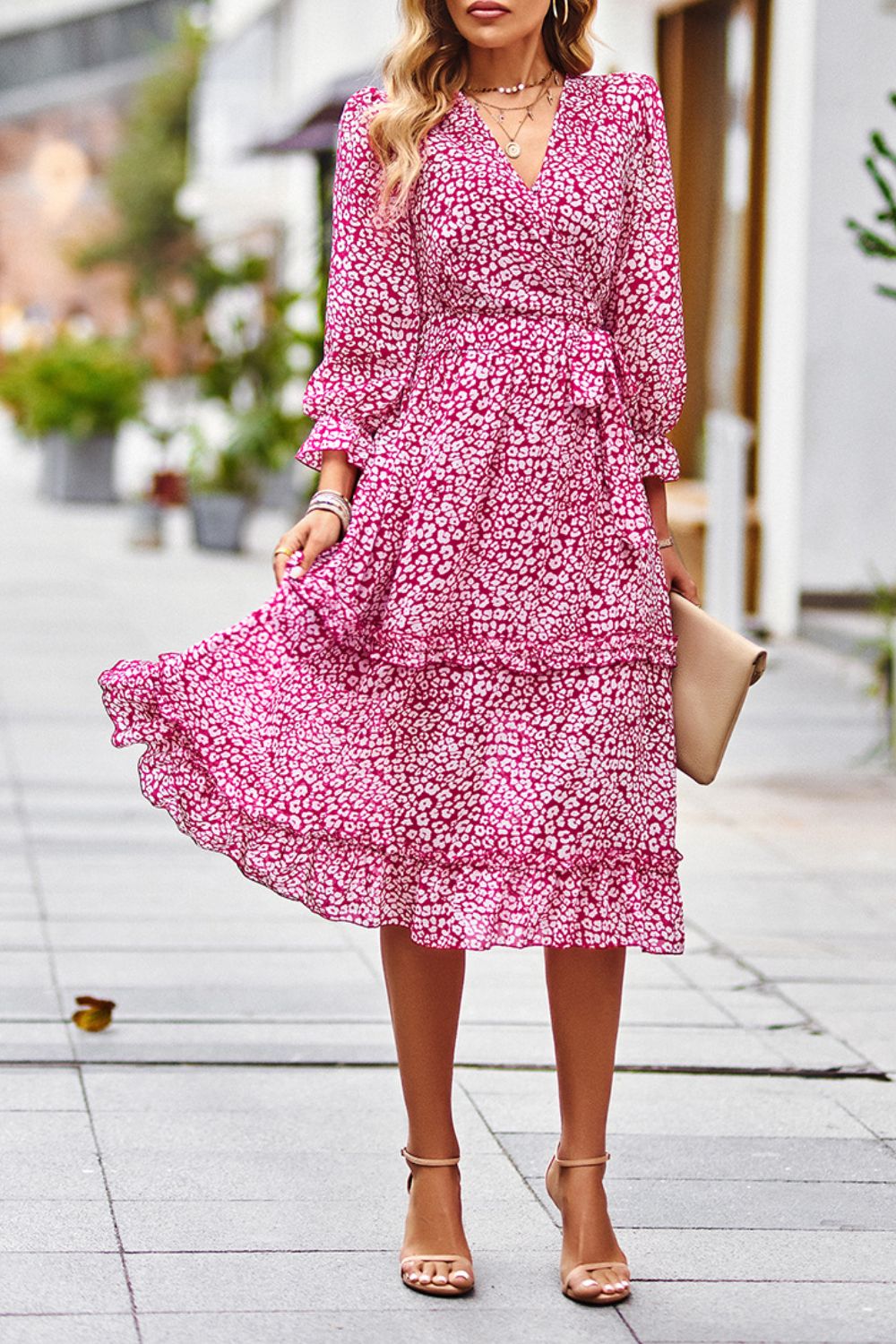 BLUSHING MIDI DRESS