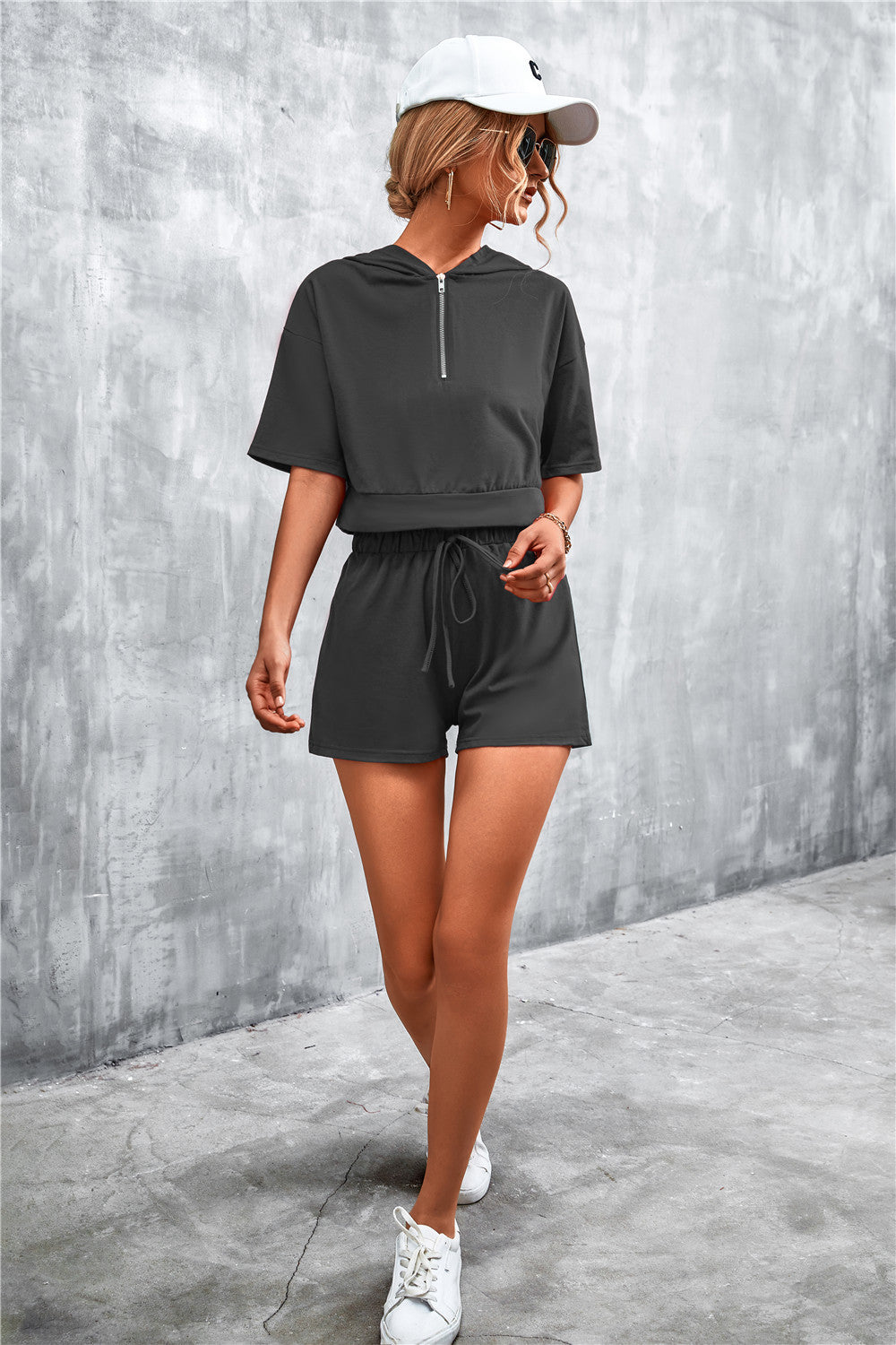 CROPPED HOODED SET