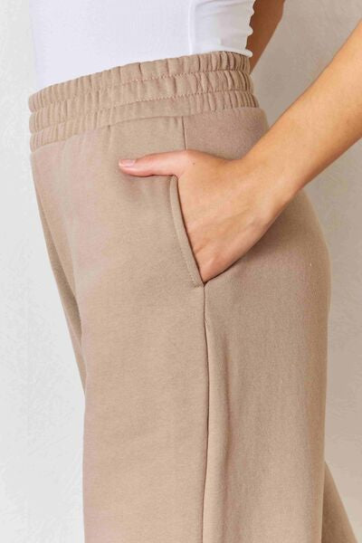 Paris wide Waistband Slit Wide Leg Pants