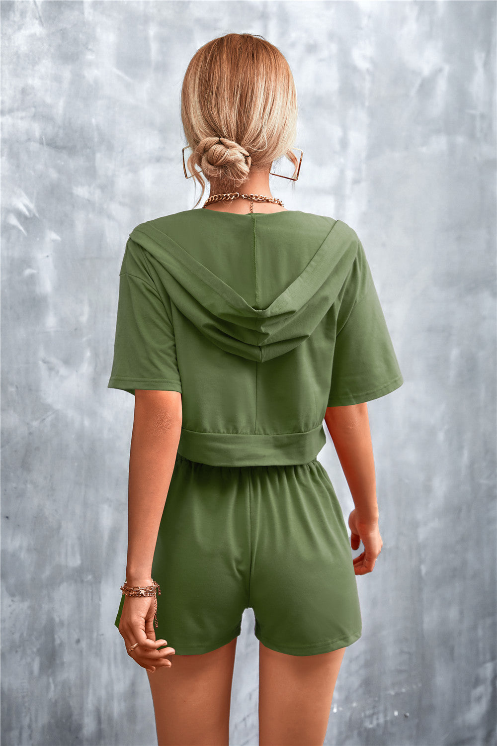 CROPPED HOODED SET
