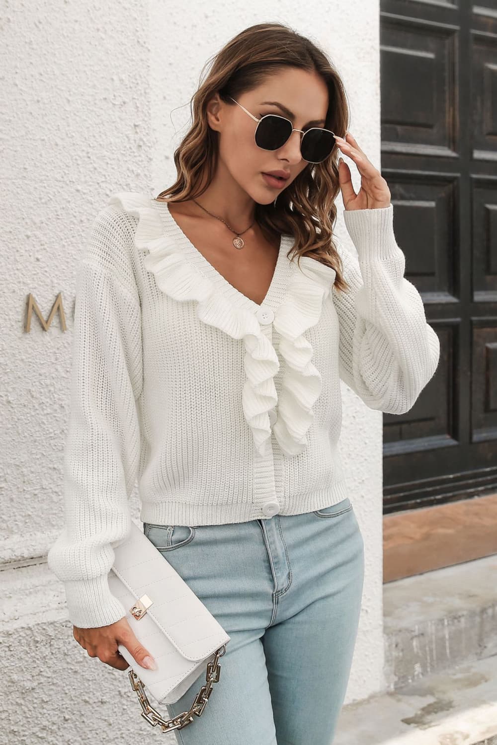 Beige Collar Girl Sweater