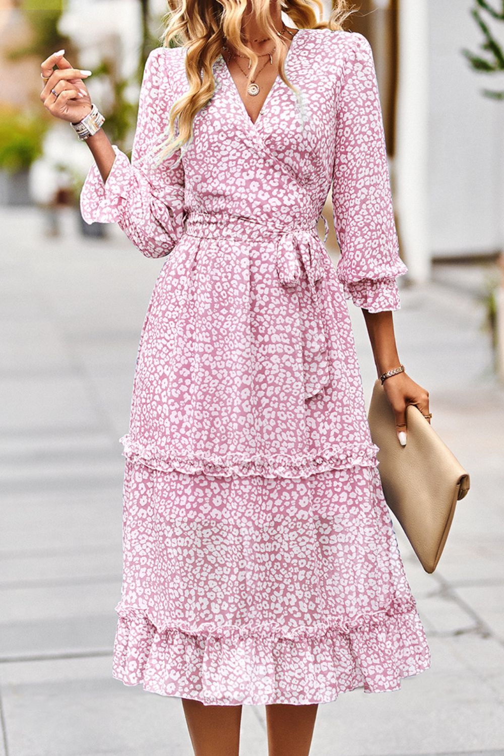 BLUSHING MIDI DRESS