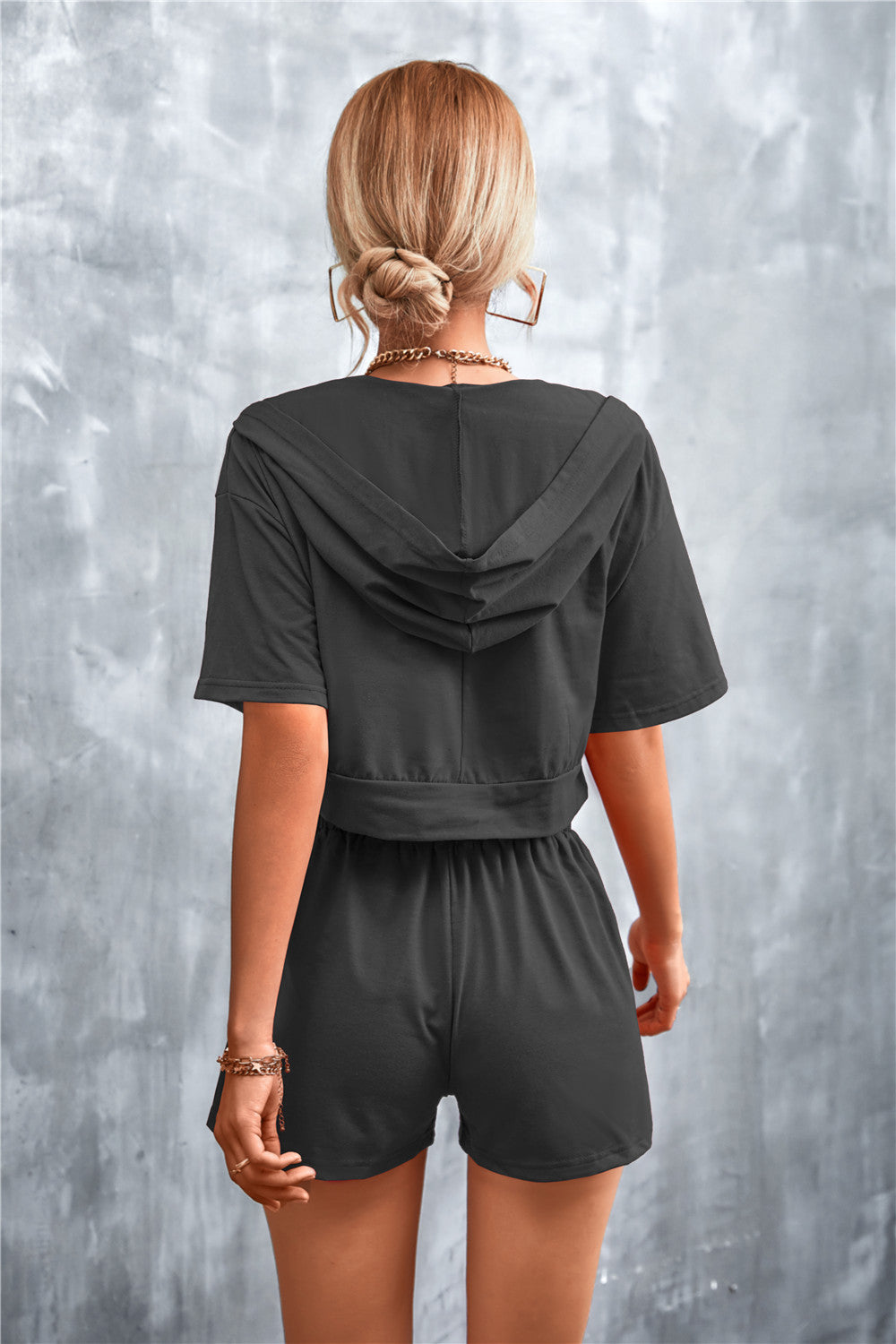 CROPPED HOODED SET
