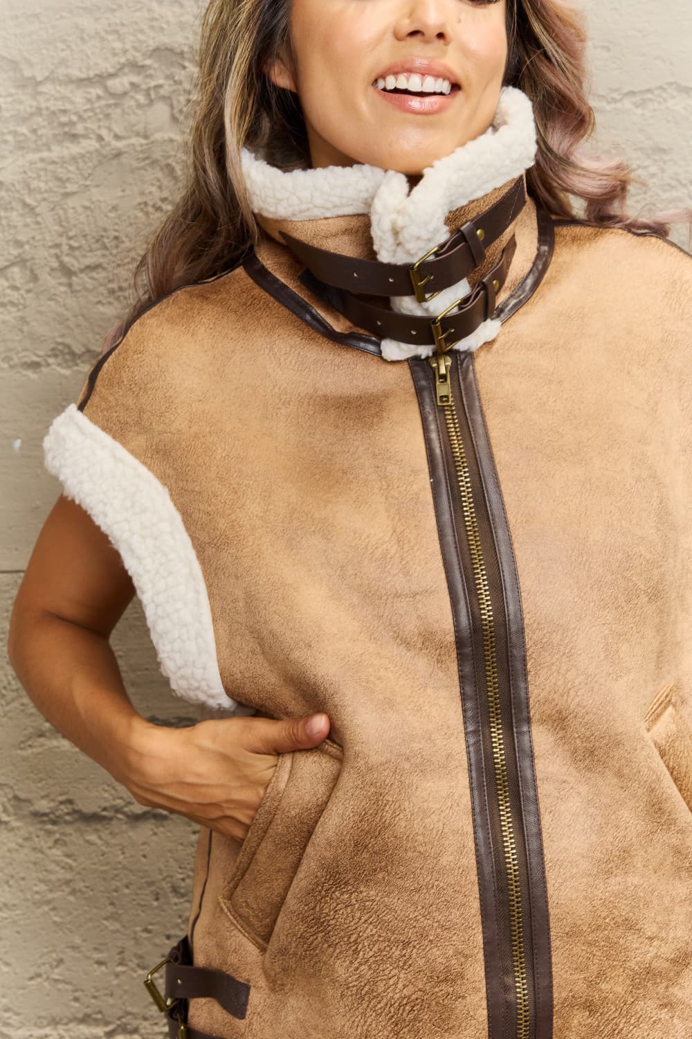 Snow On The Beach Sherpa Vest
