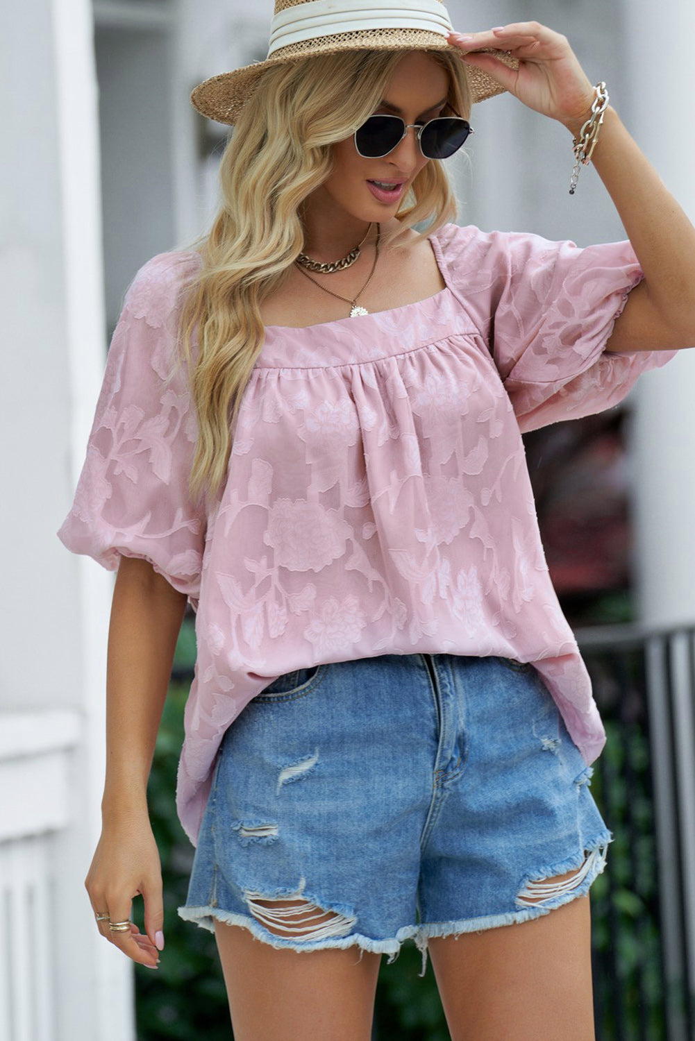 FRAME PUFF SLEEVE TOP