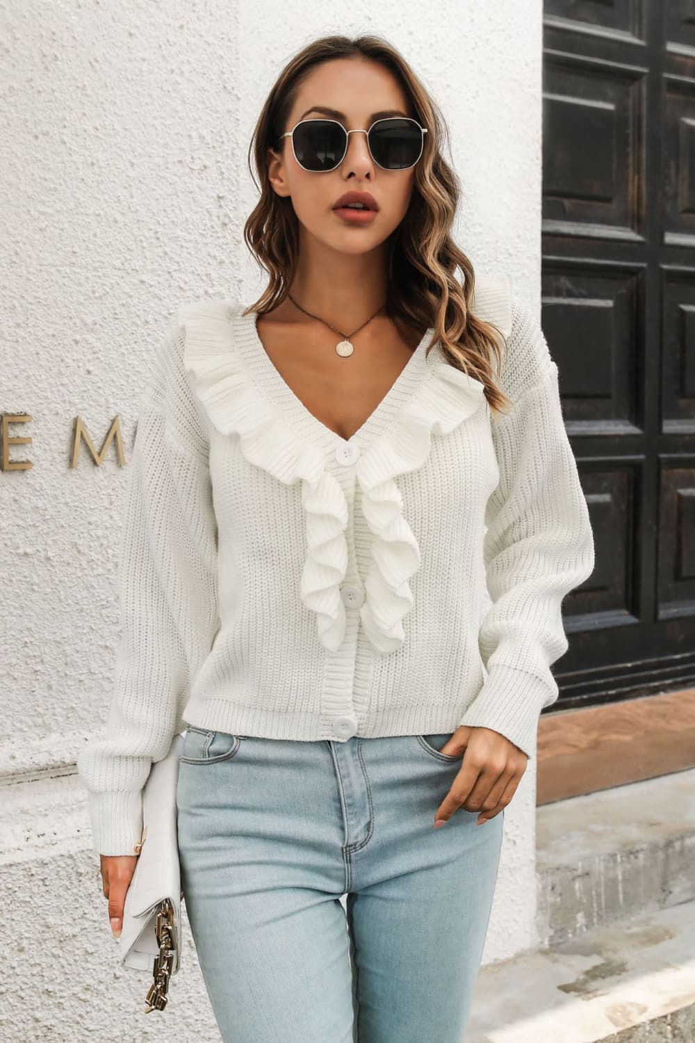Beige Collar Girl Sweater