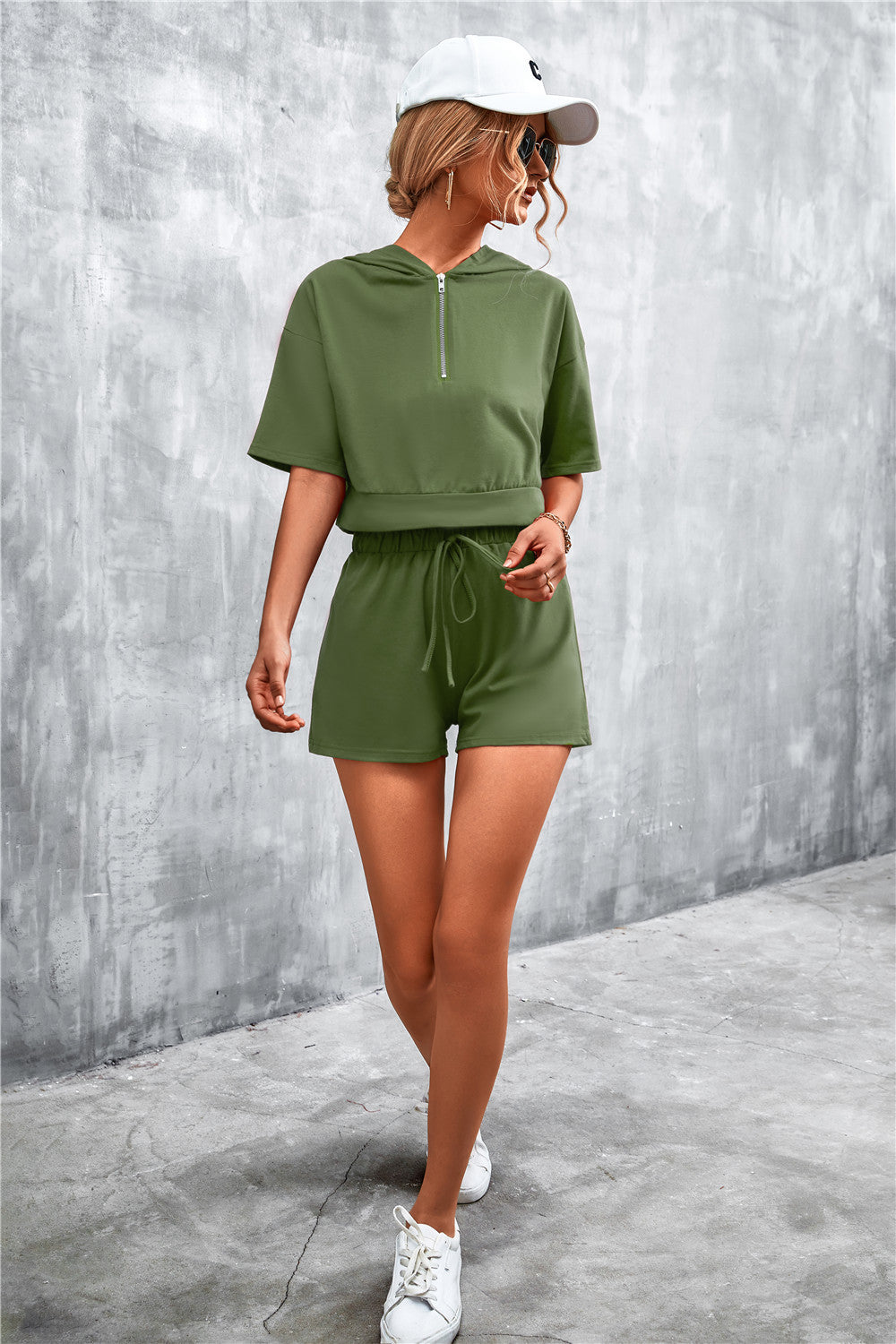 CROPPED HOODED SET