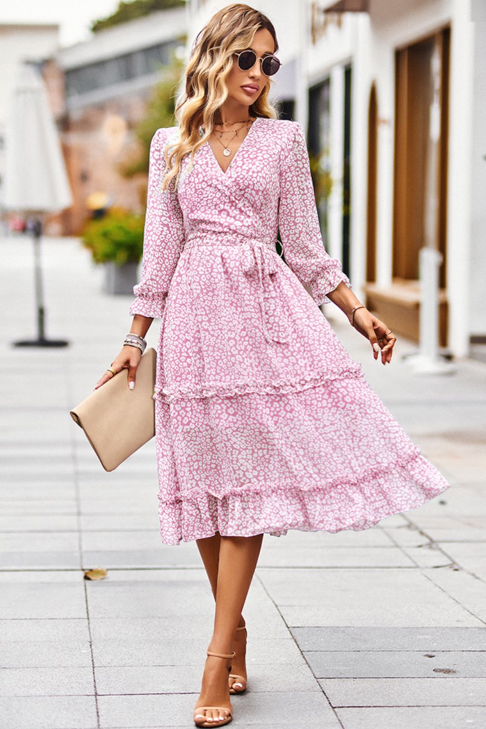 BLUSHING MIDI DRESS