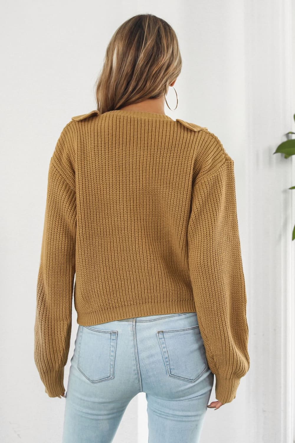 Beige Collar Girl Sweater